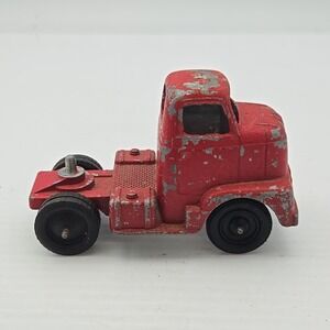 Vintage 1950s Tootsietoy Chicago Red Semi Truck Cab Diecast Toy USA